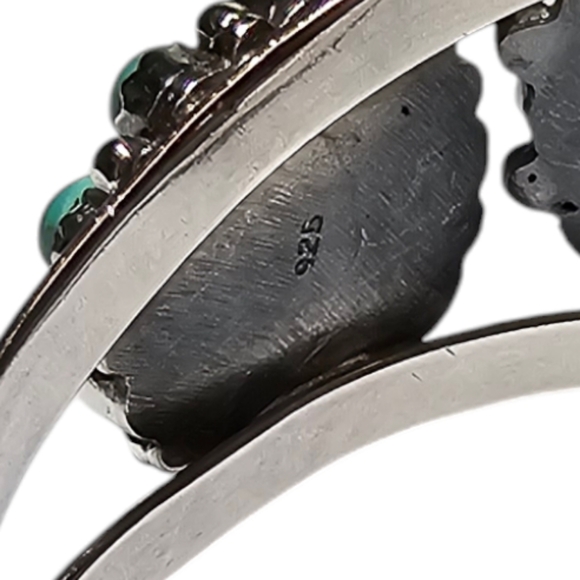 Vintage Native American Navajo Torquoise Beacelet Sterling Silver - Picture 5 of 5